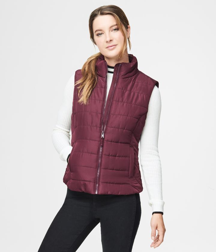 Aeropostale Aeropostale Quilted Vest - Magenta, Xsmall