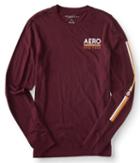 Aeropostale Aeropostale Long Sleeve Aero New York Logo Graphic Tee - Magenta, Xsmall