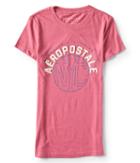 Aeropostale Aropostale Nyc Circle Graphic Tee - Dark Pink, Xsmall
