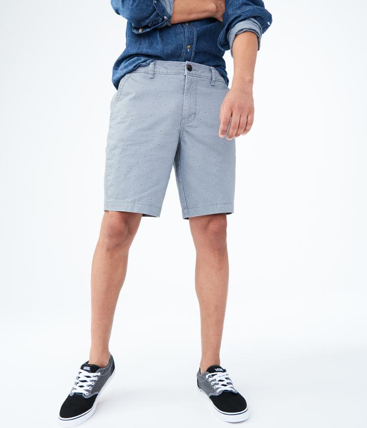 Aeropostale Aeropostale Geo Print Flat-front Reflex Shorts - Dark Grey, 27