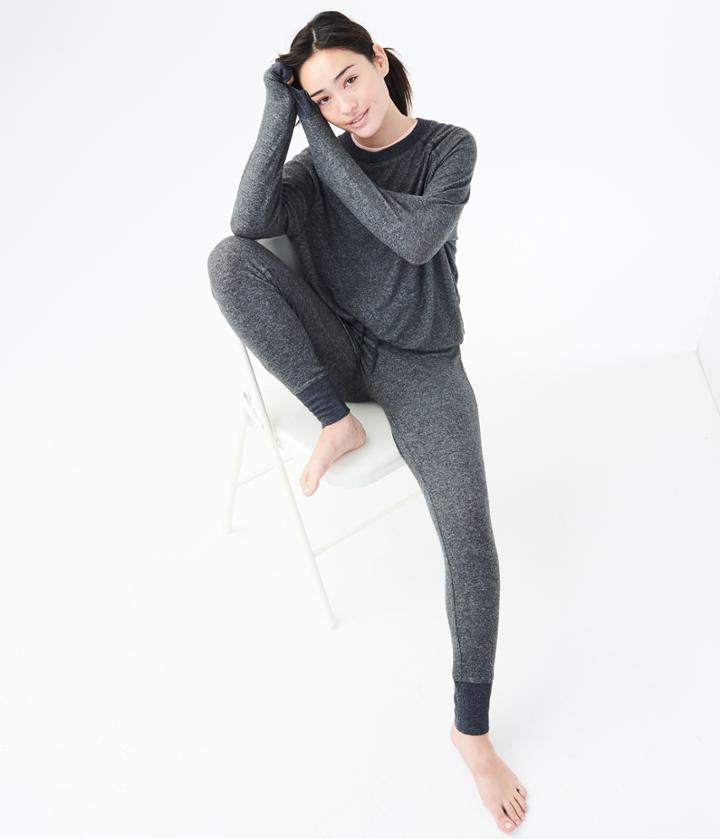 Aeropostale Aeropostale Lld Fuzzy Sleep Joggers - Charcoal Heather Grey, Xxsmall
