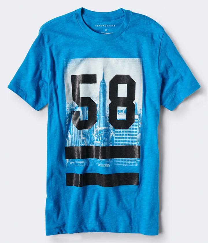 Aeropostale Aeropostale 58 Nyc Graphic Tee - Blue, Xsmall