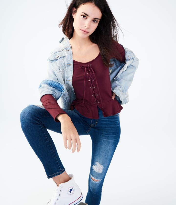 Aeropostale Aeropostale High-waisted Seriously Sculpting Ankle Jegging - Medium Wash, 000r