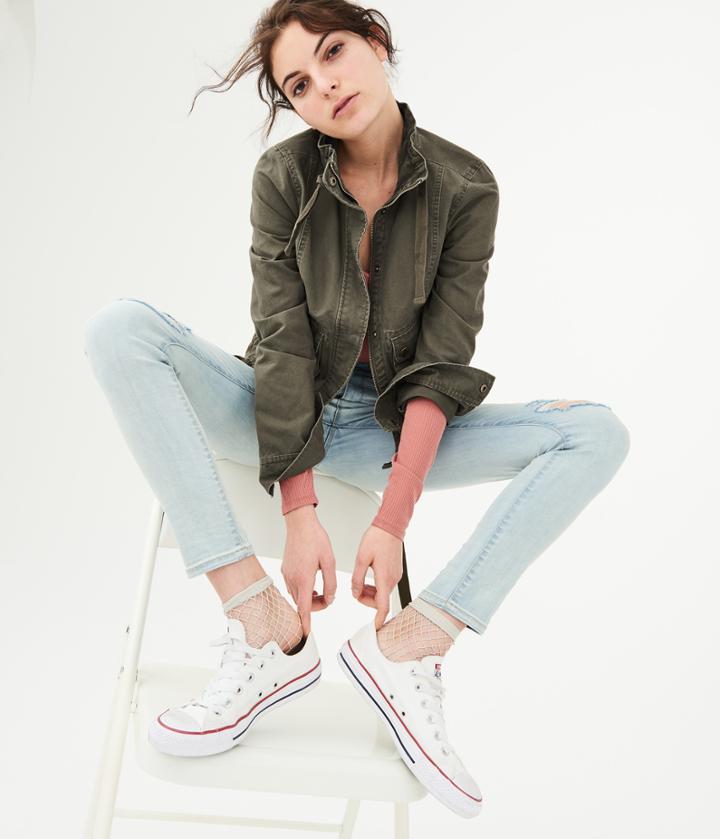 Aeropostale Aeropostale Cropped Surplus Jacket - Green, Xsmall