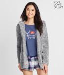 Aeropostale Lld Veneer High-pile Hooded Fleece Cardigan