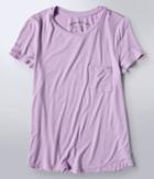 Aeropostale Aeropostale Seriously Soft Solid Pocket Crew Tee - Light Purple, Xsmall