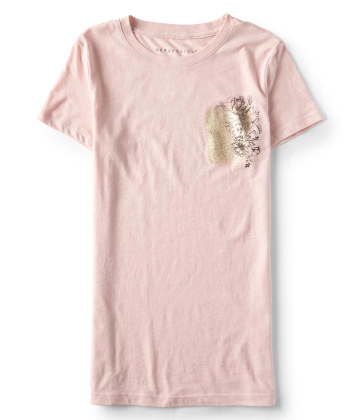 Aeropostale Aeropostale Climbing Rose Graphic Tee - Light Ping, Xsmall