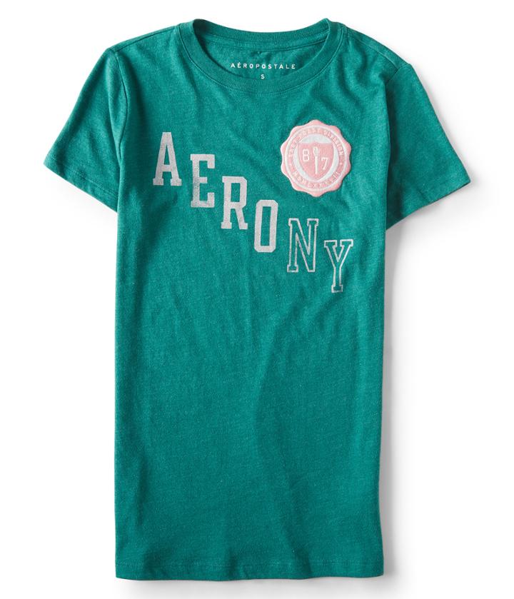 Aeropostale Aeropostale Aero Ny Patch Graphic Tee - Dark Green, Xsmall