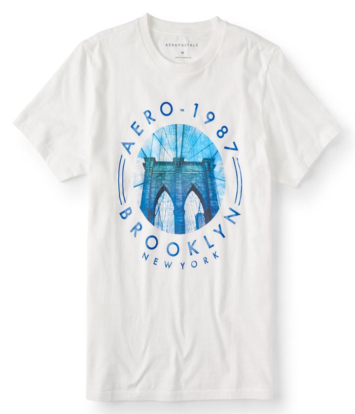 Aeropostale Aeropostale Aero Brooklyn Graphic Tee - Bleach, Xsmall