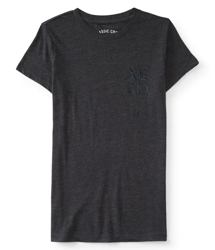 Aeropostale Aeropostale Aero Script Graphic Tee - Charcoal Heather, Xsmall