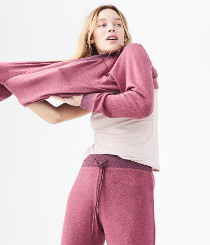 Aeropostale Aeropostale Lld Fuzzy Sleep Sweatshirt - Pink, Xsmall