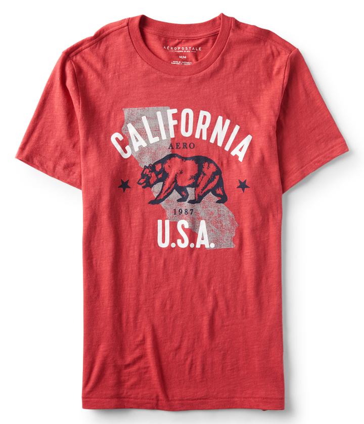 Aeropostale Aeropostale California Bear Graphic Tee - American Beauty, Xsmall