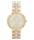 Aeropostale Aeropostale Metal Large Face Watch - Gold