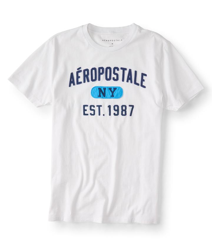 Aeropostale Aeropostale Ny 1987 Graphic Tee - Bleach, Xsmall