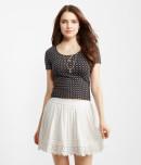 Aeropostale Petal Print Loop-strap Back Crop Top