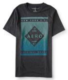 Aeropostale Aeropostale 19 Aero 87 Linear Logo Graphic Tee - Black, Xxlarge
