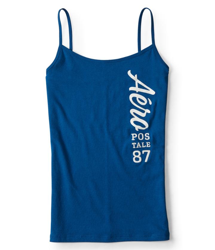 Aeropostale Aeropostale Aero Logo Basic Cami - Blue, Xsmall