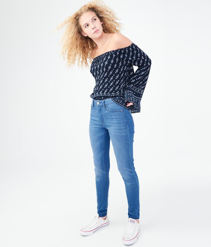 Aeropostale Aeropostale Seriously Stretchy High-waisted Jegging - Medium Wash, 0 R