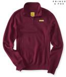 Aeropostale Prince & Fox Solid Half Zip Sweatshirt