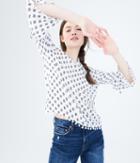 Aeropostale Aeropostale Long Sleeve Floral Pom-pom Top - Floral White, Xsmall