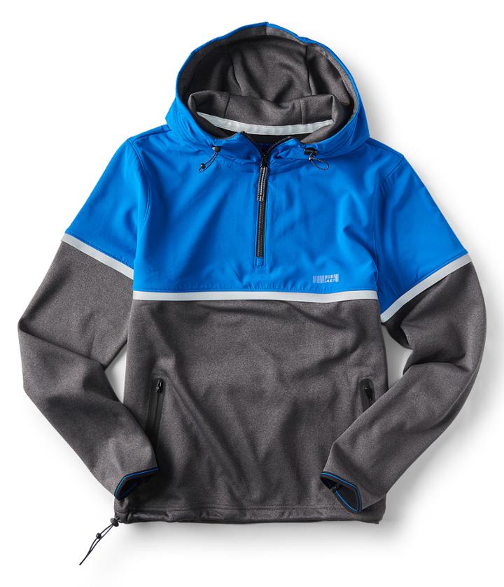 Aeropostale Aeropostale A87 Active Colorblock Reflex Pullover Hoodie - Blue Wonder, Xsmall