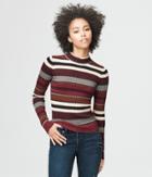 Aeropostale Aeropostale Ribbed Stripe Sweater - Bold Burgundy, Large