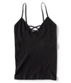 Aeropostale Aeropostale Seamless Ladder Tank - Black, S/m