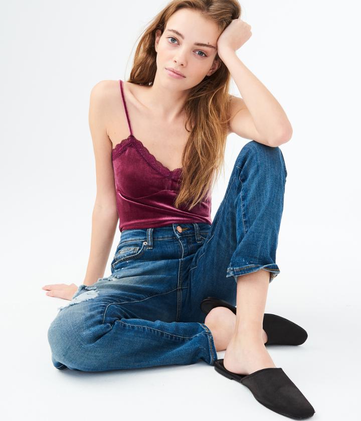 Aeropostale Aeropostale Velvet Lace Cami - Purple, Xsmall