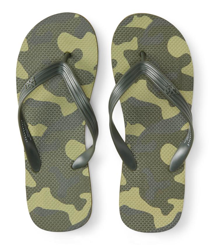 Aeropostale Aeropostale A87 Camo Flip-flop - Olive, Small