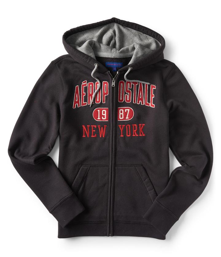 Aeropostale Aropostale 1987 New York Full-zip Hoodie - Black, Xsmall