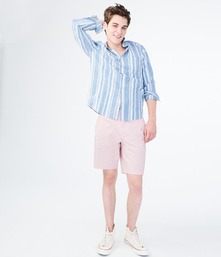 Aeropostale Aeropostale Classic Flat-front Reflex Shorts - Rose Violet, 27