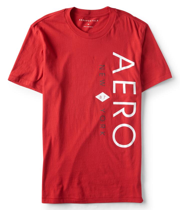 Aeropostale Aeropostale Aero New York Logo Graphic Tee - Candy Red, Xsmall
