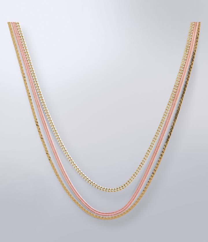 Aeropostale Aeropostale Multi Chain Short-strand Necklace - Pink