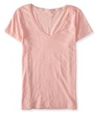 Aeropostale Aeropostale Solid Hampton V-neck Tee - Light Coral, Xsmall