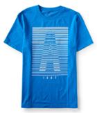 Aeropostale Aeropostale Big A Stretch Graphic Tee - Serene Sky, Xsmall