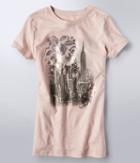 Aeropostale Aeropostale Floral Cityscape Graphic Tee - Light Ping, Xsmall