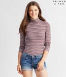 Aeropostale Prince & Fox Striped Turtleneck Top