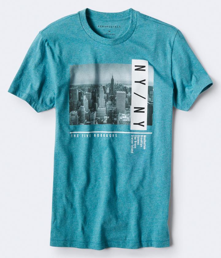Aeropostale Aeropostale Five Boroughs Graphic Tee - Blue, Xsmall