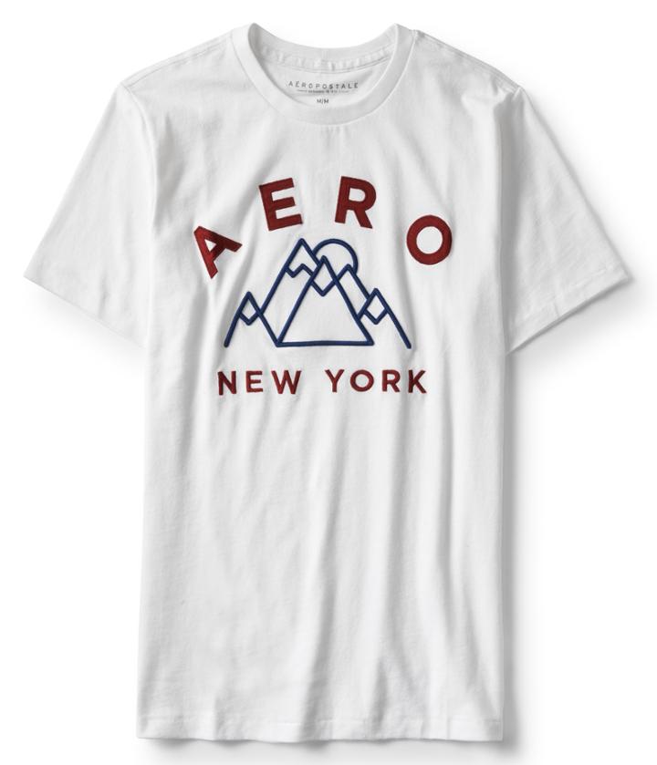 Aeropostale Aeropostale Aero Mountains Ny Logo Graphic Tee - Bleach, Xsmall