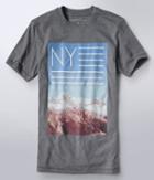 Aeropostale Aeropostale Ny Northeast Flag Graphic Tee - Medium Heather Grey, Xsmall