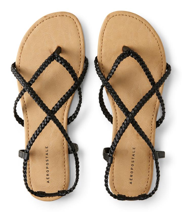 Aeropostale Aeropostale Braided Sandal - Black, 6