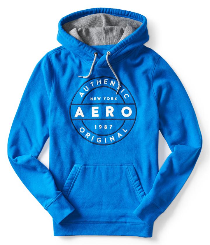 Aeropostale Aeropostale Aero Authentic Circle Pullover Hoodie - Uniform Blue, Xsmall