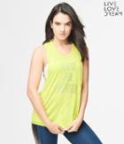 Aeropostale Aeropostale Lld Racerback Now Or Never Muscle Tank - Lime Green, Xsmall