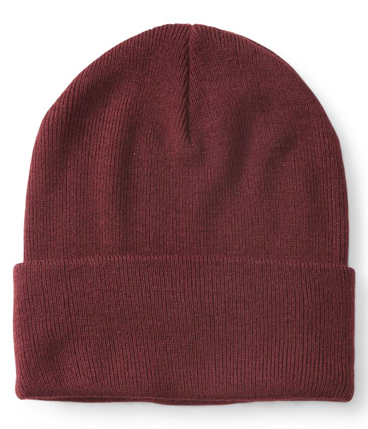 Aeropostale Aeropostale Solid Turnback Beanie - Dark Red