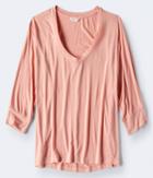 Aeropostale Aeropostale 3/4 Sleeve Slouchy Dolman Tee - Light Orange, Xsmall