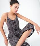 Aeropostale Aeropostale Ornate Print Crop Jumpsuit - Black, Xsmall