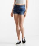 Aeropostale High-waisted Medium Wash Destroyed Midi Shorts