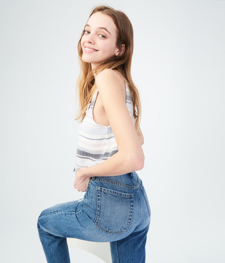Aeropostale Aeropostale High-waisted Cheeky Skinny Crop Jean - Medium Wash, 000r