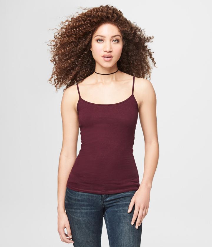 Aeropostale Aeropostale Solid Basic Cami - Bold Burgundy, Xsmall