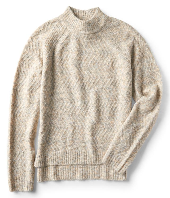 Aeropostale Aeropostale Zig-zag Mock-neck Sweater - Light Yellow, Xsmall